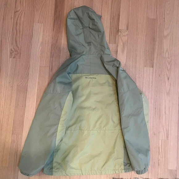 Columbia Women’s Light Green Front Zip Up Jacket Hooded Size Medium Windbreaker - Picture 5 of 12